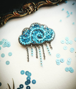 Broderie à la main ornement artisan brodé broche brodé cadeau accessoire textile brodé - Product Image 2