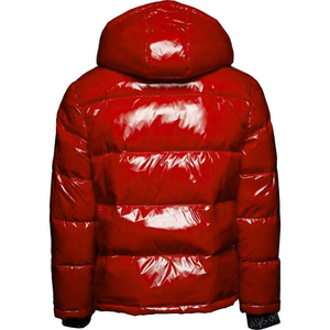 2024 <b>Top</b> Trending Custom Printed Men's Winter <b>Bubble</b> Puffer Jacket OEM Shiny Padded Breathable Waterproof 100% Polyamide Stand - Product Image 2