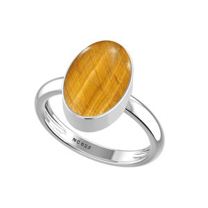 925 Sterling Silver <b>Ring</b> Bezel Setting Tiger Eye Gemstone Mix Shapes Classic Wedding Party Trendy Fashionable Unisex - Product Image 5