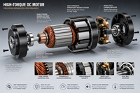 Moteur micro DC RS-365 12V 6000 tr/min à couple élevé, moteur électrique à balais à faible vibration pour projets robotiques DIY