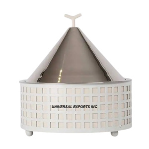 Acero inoxidable Hotpot Plata Acabado Diseñador Lujo Nueva Cazuela Forma Redonda Venta al por mayor Fancy metal Food Warmer - Product Image 3