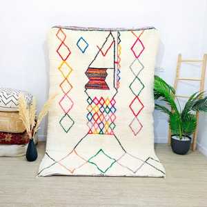 Motif marocain noué à la main en laine Kalin tapis de sol marocains indiens, vente en gros de tapis modernes et de salon - Product Image 1