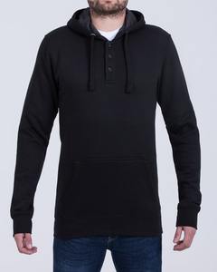 Nuevo diseño en blanco ropa informal marca privada hombres sudaderas con capucha con botón frontal hombres Venta caliente 100% sudaderas con capucha de algodón - Product Image 1