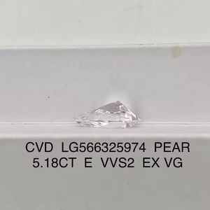 Diamante CVD suelto blanco 4CT corte esmeralda HPHT diamante cultivado en laboratorio - Product Image 4