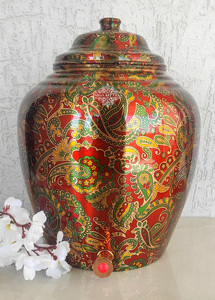 Indianartvilla đồng tinh khiết nước quả in Paisley thiết kế với Brass tap-<span class=keywords><strong>l</strong></span>ưu trữ & uống cho nhà & nhà hàng 13 <span class=keywords><strong>L</strong></span> - Product Image 3