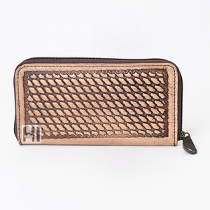 Portefeuille en cuir Crazy Horse pour femmes, portefeuille vintage à double pli en cuir véritable - Product Image 4
