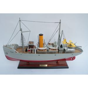 โมเดลเรือออโรร่าจากคอลเลกชั่น Tintin's จากชุดลองเลอร์นิยายไม้พร้อมรายละเอียดทำด้วยมือทาสีและของขวัญตกแต่งบ้าน - Product Image 1