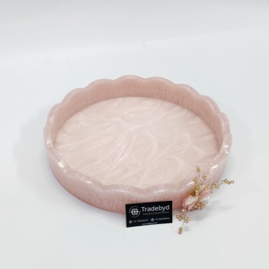 Asas de bandeja de resina de alta calidad de diseño moderno elegante para decoración del hogar bandejas de servicio hechas a mano para uso doméstico de Hotel TradeByD directo - Product Image 5