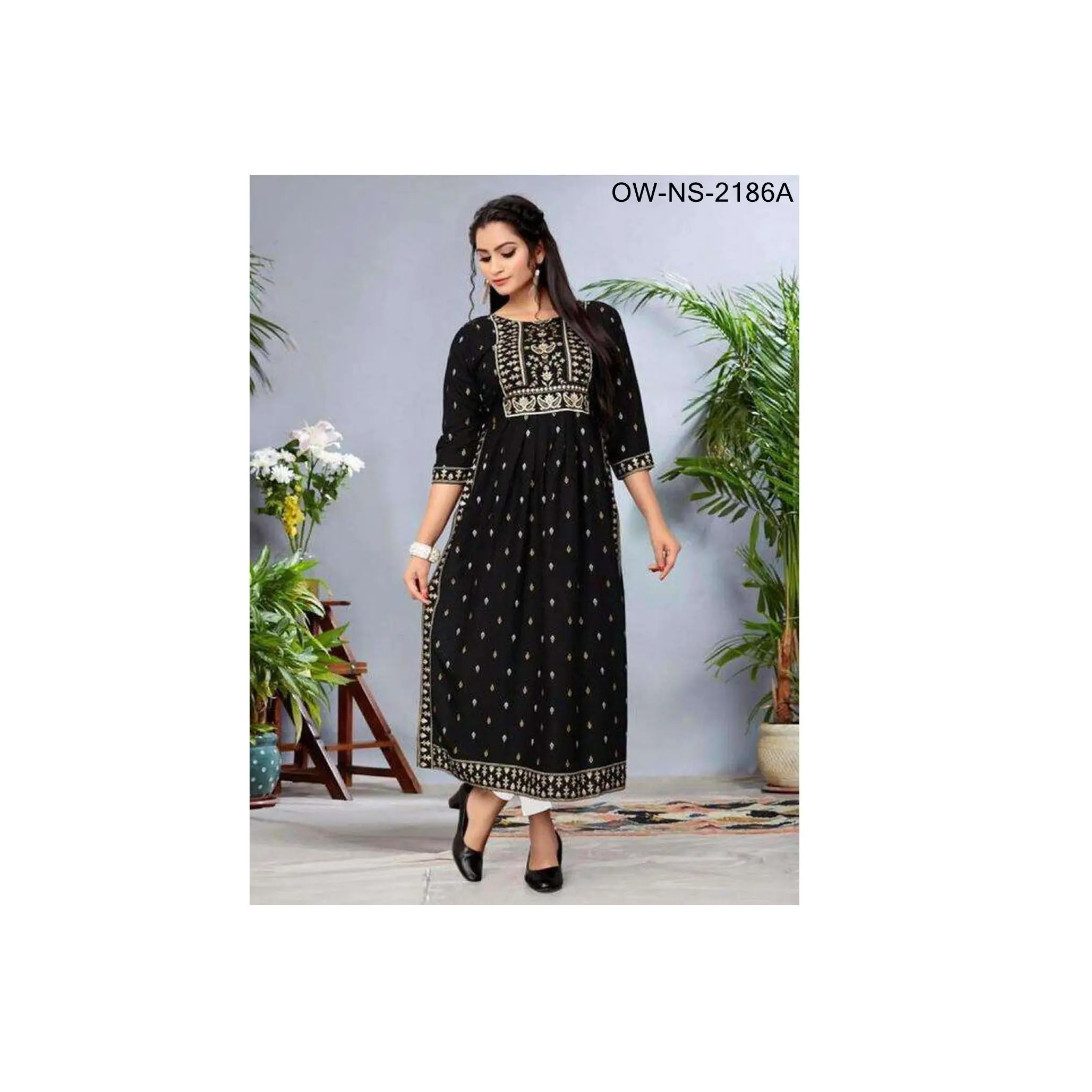 Most Selling New Designer Foil Print Frontline Kurti Collection for Women's Fashion Wear at Wholesale Prices