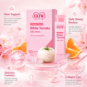 OKTW - Barritas de Gelatina de Colágeno de Tomate Blanco con Sabor a Naranja, Suplemento Dietético para el Brillo de la Piel, Belleza, Gelatina Oral Portátil - Product Image 3