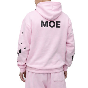 Sudadera con capucha y cremallera de mezcla de algodón grueso para hombre, 420 GSM, forro polar, corte holgado, estilo urbano con estampado personalizado, suministro OEM - Product Image 2