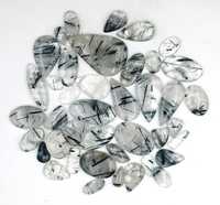 Magnifiques cabochons en rutile noir, pierres précieuses naturelles en vrac pour la fabrication de bijoux, IBRAHIM GEMS, taille et poids personnalisables