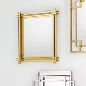 New Design Wall <b>Mirror</b> <b>Gold</b> Plated <b>Frame</b> Latest Design for Home Decoration New Metal Wall <b>Mirror</b> Decorative Usage Item - Product Image 5