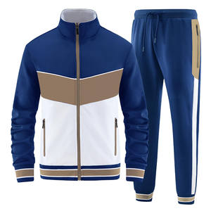 Chándales de colores personalizados para hombre, conjunto de 2 piezas, chaqueta y pantalones de chándal con cremallera para hombre, chándales, ropa deportiva, conjuntos de Jogger de entrenamiento, venta al por mayor - Product Image 1