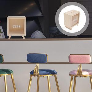 Caja de puntas de madera Huchas transparentes Caja de sombra Caja de exhibición Banco de dinero Marco de madera Caja de monedas Contenedor de almacenamiento de efectivo Tarro de dinero - Product Image 2