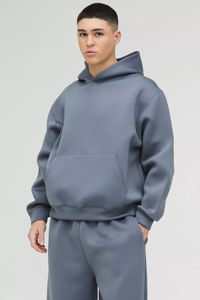 Conjunto Deportivo de 2 Piezas para Hombre, Diseño Personalizado con Logotipo, Estilo Holgado, Algodón, con Capucha, para Gimnasio, Calle y Uso Casual - Product Image 4