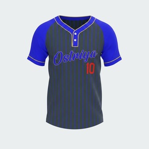 Camisetas de Béisbol Personalizadas de Dos Botones, Transpirables, con Logotipo Termotransferible en la Parte Delantera, Servicio OEM para Uniformes de Béisbol/Sóftbol - Product Image 4