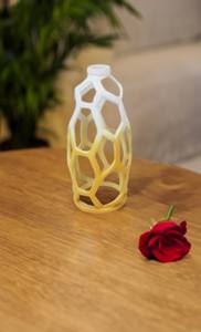 Vase de table en aluminium bicolore Vase noir craquelé pour décor de fleurs Vase noir craquelé pour fleurs Grand - Product Image 2