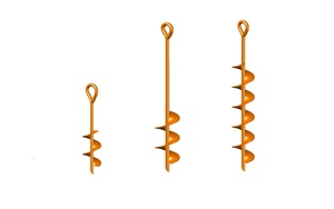 Tarière en acier argenté personnalisable de la meilleure qualité pour perceuse à trous de poteau de jardin - Product Image 3