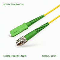 Cordon de brassage optique monomode ST/ST SM, connecteur à faible perte pour solution de transmission réseau télécom