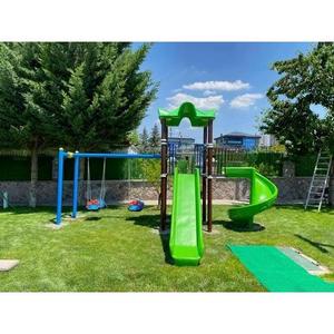 Ensemble de jeux pour enfants en plastique avec une tour et deux toboggans pour jardin ou parc 5,5 x 4,5 m - Product Image 6
