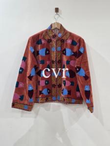 Manteau bohème en velours brodé, col mandarin, manches longues, motif animalier, fait main, pour femme adulte, vêtement d'extérieur pour l'automne - Product Image 1