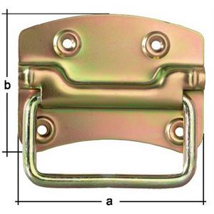 Asas de Acero Galvanizado Amarillo GAH para Cajas, 80x70mm, 2 Piezas - Product Image 1