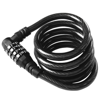Candado de Combinación ABA Hecho en Taiwán, Candado de Cable de Aleación de Zinc de 4 Dígitos, 280g, 48 Pulgadas, Característica de Seguridad para Bicicletas/Motocicletas BMX