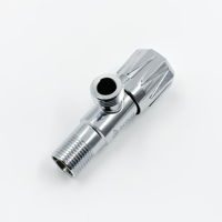 Robinet d'angle en acier inoxydable avec cartouche en laiton chromé