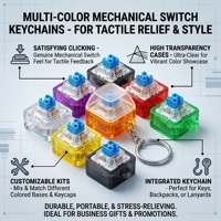Testeur de commutateurs de clavier mécanique, porte-clés anti-stress, jouet de relaxation, cadeau personnalisé en plastique pour bureau, fête de Noël