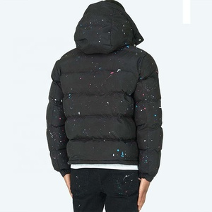 Veste matelassée d'hiver personnalisée, chaude, à capuche, noire, vestes matelassées d'hiver, nouvelle arrivée 2022, vente chaude, vestes matelassées 2025 - Product Image 2