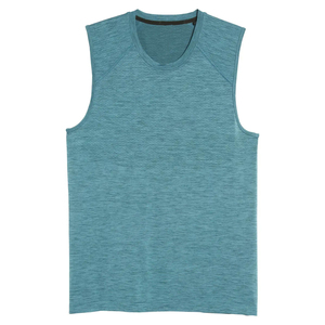 Camiseta sin mangas de hombre personalizada de calidad superior de punto informal transpirable de algodón Fitness ropa de gimnasio venta al por mayor tamaño de Color personalizado - Product Image 5