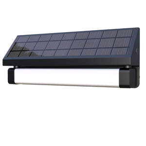 Lampe solaire NGW-12 à LED avec diffuseur en polycarbonate, angle de faisceau de 20 degrés, détection de mouvement, gradation, garantie de 5 ans, forme longue et allongée - Product Image 1
