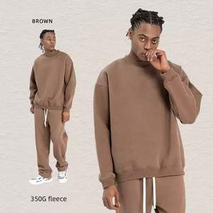 Sweat-shirt pour homme à col rond, épais et tendance, en gros, OEM 2026, avec doublure en polaire double face, haut chaud - Product Image 2