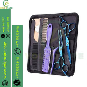 Ciseaux de Salon de coiffure professionnel de haute qualité ciseaux de coupe de cheveux pour femmes hommes animaux de compagnie ensemble sain avec pointe de lame tranchante - Product Image 2