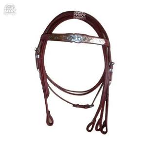 Cabecera occidental de cuero puro personalizada, brida de caballo hecha a mano con cuentas, accesorios duraderos para caballos - Product Image 1