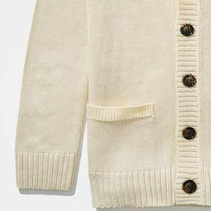 High Quality V Neck Acrylic Knitted <b>Cardigan</b> Custom Casual Winter University College Lettermen Sweater Button Front Embroidery - Product Image 2