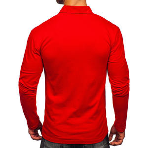Polo de manga larga para hombre, camisa a precio de fábrica, nueva moda, holgada, informal, de diseño liso, transpirable - Product Image 6