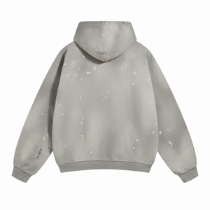 Hoodie unisexe 2025 en coton 100% délavé à l'acide, design délavé, poche brodée, 450 GSM, coupe ample, épaules tombantes, coupe classique, hiver - Product Image 4