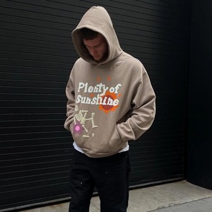 High Street <b>Letter</b> <b>Foam</b> Skull Vintage Fleece Hoodies Men and Women Pullover Casual Loose Autumn Winter Sweatshirts for Unisex - Product Image 6