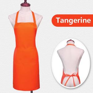Compre delantales lisos al por mayor con 2 bolsillos Delantal de chef comercial con logotipo personalizado para cocina Restaurante Pintura - Product Image 5