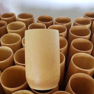 Mug en bambou sculpté - Tasse artisanale exquise |   Vaisselle écologique naturelle - Product Image 4