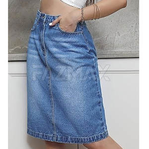 Fabricante profesional Mujer Jeans Falda 100% Algodón Cintura alta Mujer Jeans Falda para la venta - Product Image 5
