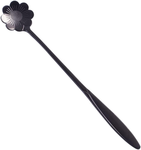 Postre de oro de acero inoxidable y cobre de primera calidad y cuchara de té Flor de metal/Cuadrado/Diseño redondo para obsequios y venta - Product Image 2