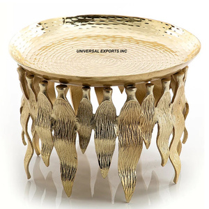 Bol à chocolat plaqué or martelé, forme ronde, bol à bonbons de table, design classique, élégant, nouveau bol à chocolat design - Product Image 1