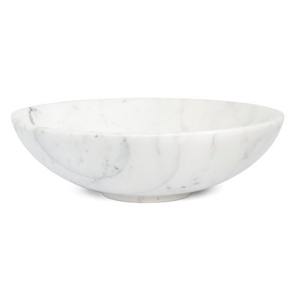 Large Round Size Pure <b>White</b> Marble <b>Serving</b> <b>Bowl</b> Single Pice With Standard Quality and Material at Very Affordable Price - Product Image 1