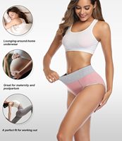 Sous-vêtements décontractés taille haute pour femmes grandes tailles, en dentelle perforée avec boutons, respirants, écologiques, antibactériens, en tricot doux au toucher pour adultes