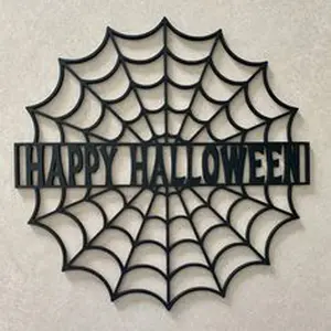 Ijzeren Happy Halloween Spinnenweb Wanddecoraties Lichtgewicht Zwart Aantrekkelijk Design Woonkamer Accessoires Dromenvanger