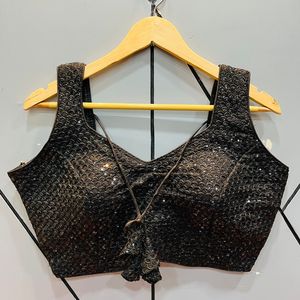 เสื้อเบลาส์ผ้าจอร์เจียพื้นเมืองพร้อมลำดับการทำงานสำหรับงานแต่งงานและงานปาร์ตี้พิเศษ - Product Image 5