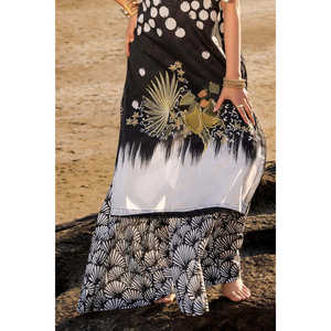 Conjunto de traje de dos piezas sin coser en blanco y negro para mujer - Product Image 3